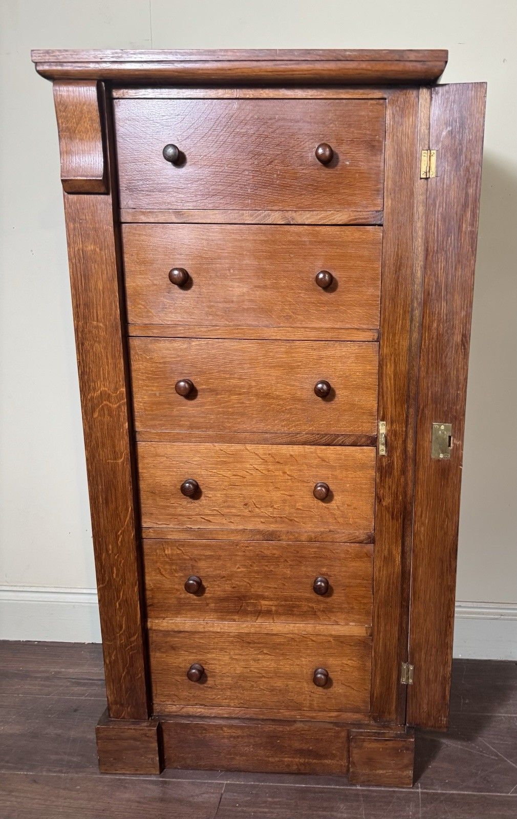 Victorian Oak Wellington Chest photo for sale