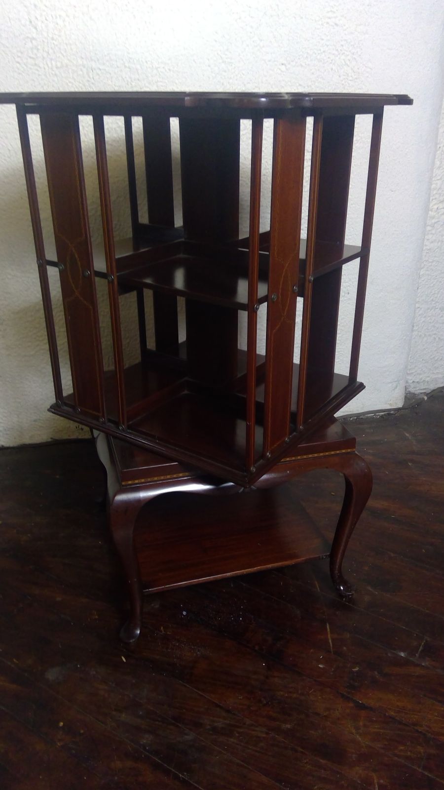 A Revolving Mahogany  Bookcase,Fitted On A  Queen Anne Cabriole Leg Base photo buy