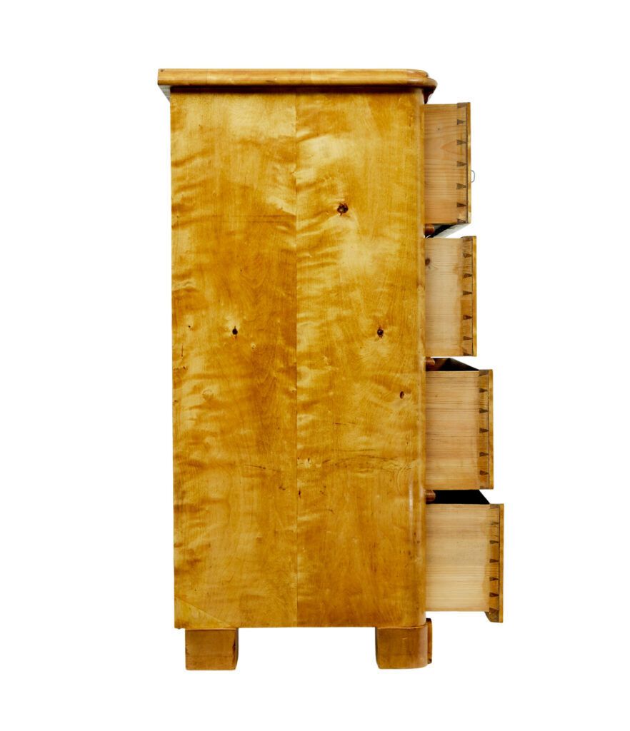 19th Century Swedish Tiger Birch Chest Of Drawers photo 2635.0