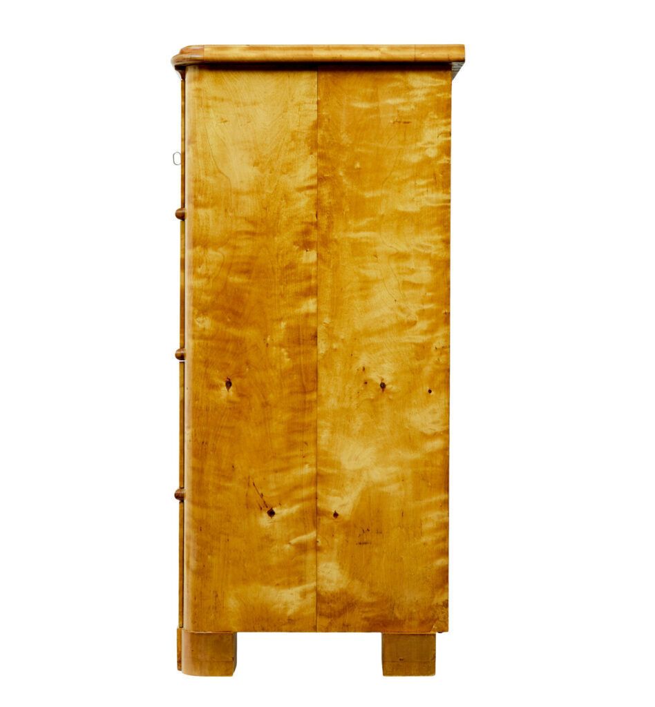 19th Century Swedish Tiger Birch Chest Of Drawers photo buy