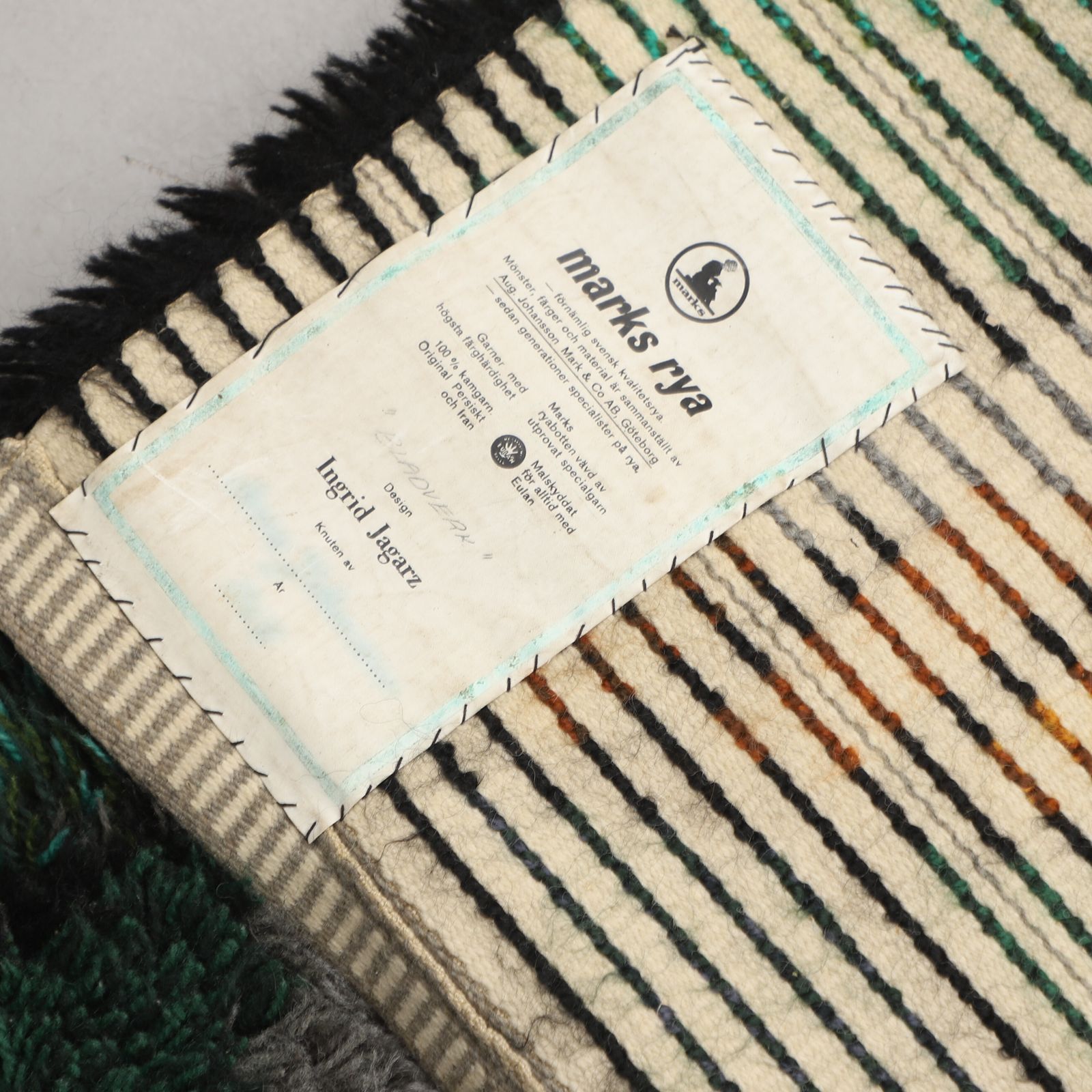 Scandinavian Rya Rug   'Marks Rya' Bladverk   200 Cm X 140 Cm photo furniture