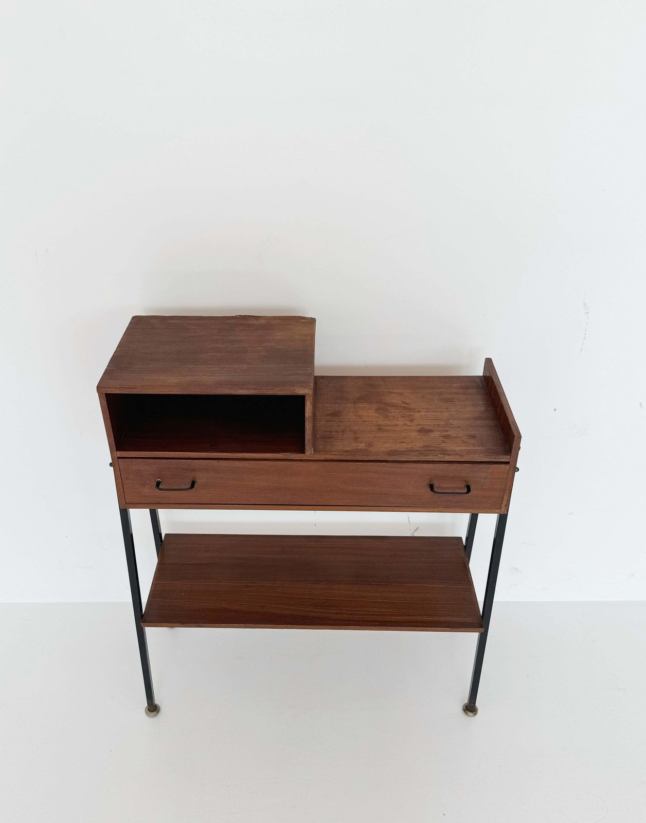 Vintage Wooden And Metal Cabinet – Mid Century 1950s/1960s photo furniture