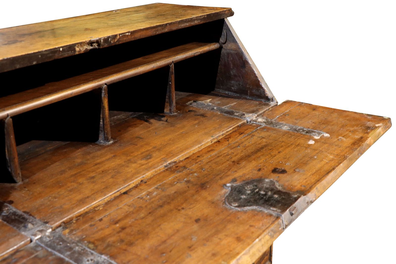 Rare Early 18th Century Walnut Bureau With Original Ironwork, Circa 1720. photo buy