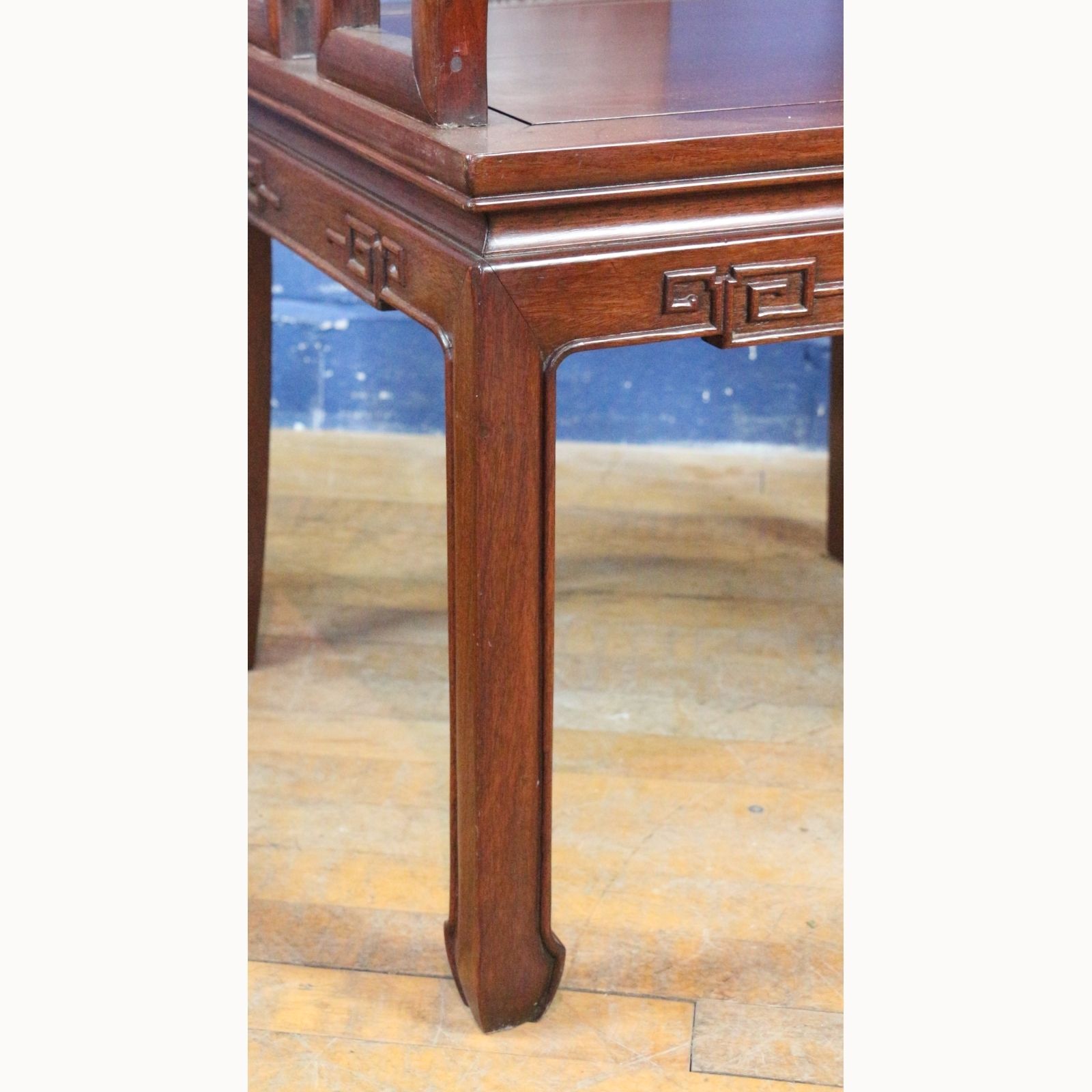 A C20th Carved Chinese Hardwood Open Arm Chair photo vinterior