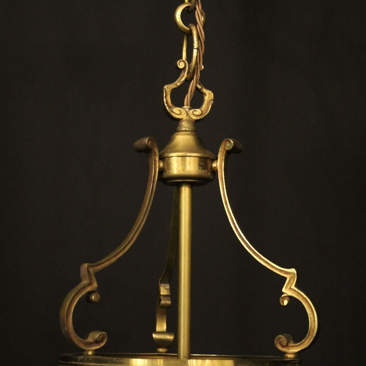 French Gilded Convex Hall Antique Lantern photo Lighting