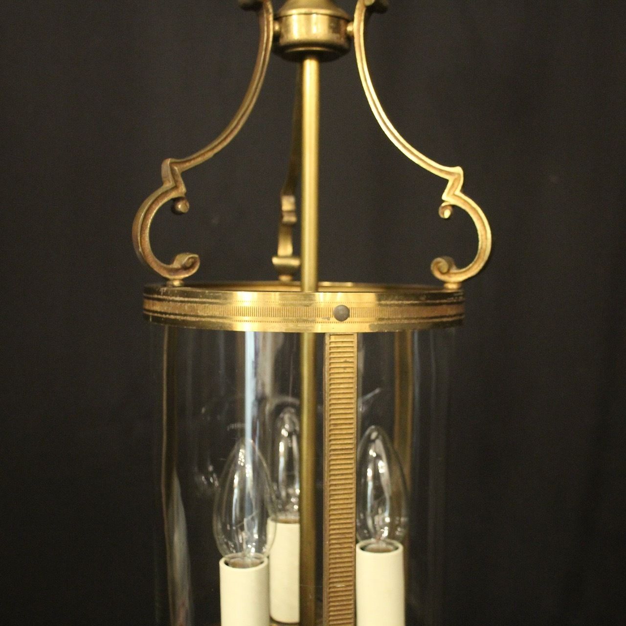 French Gilded Convex Hall Antique Lantern photo buy