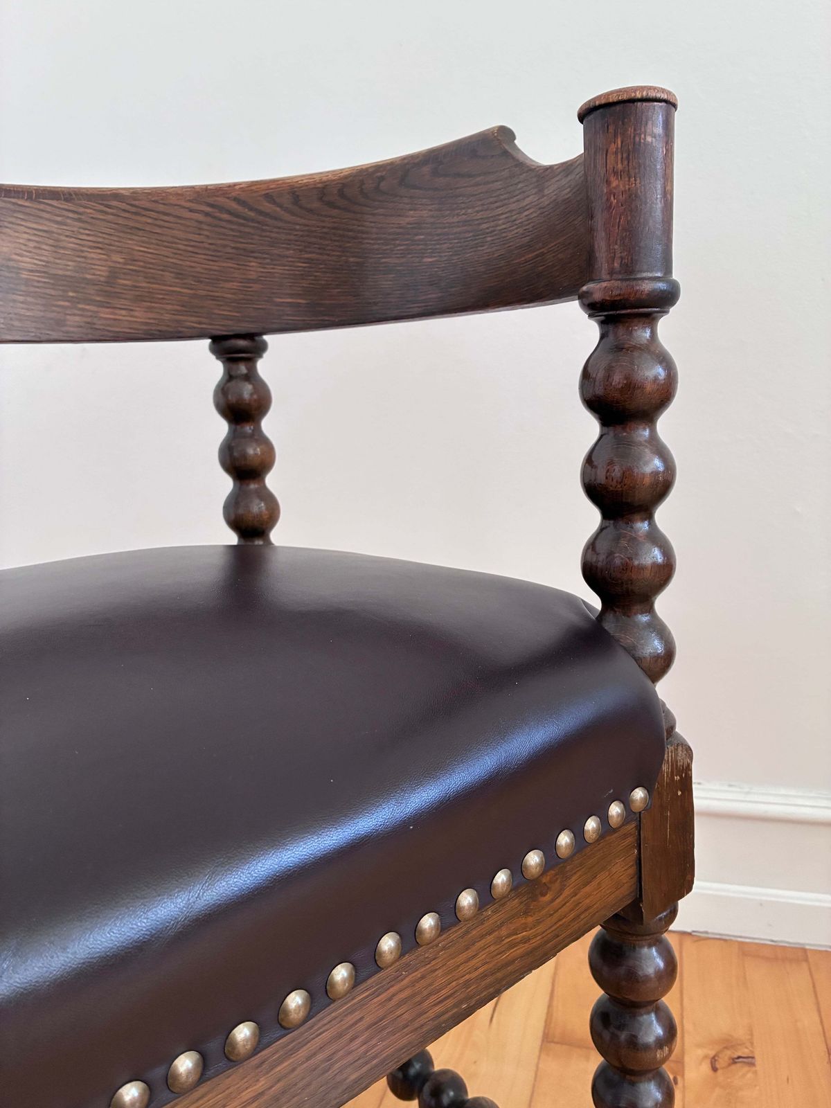 Antique Edwardian Bobbin Corner Chair, English 1900 photo furniture