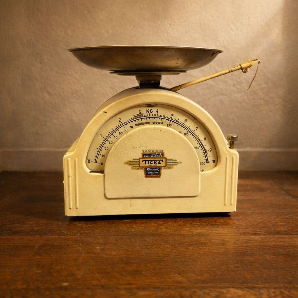 Mechanical Kitchen Scale Mid Century Vintage Karlsson Ticka Circa 1960s Sweden