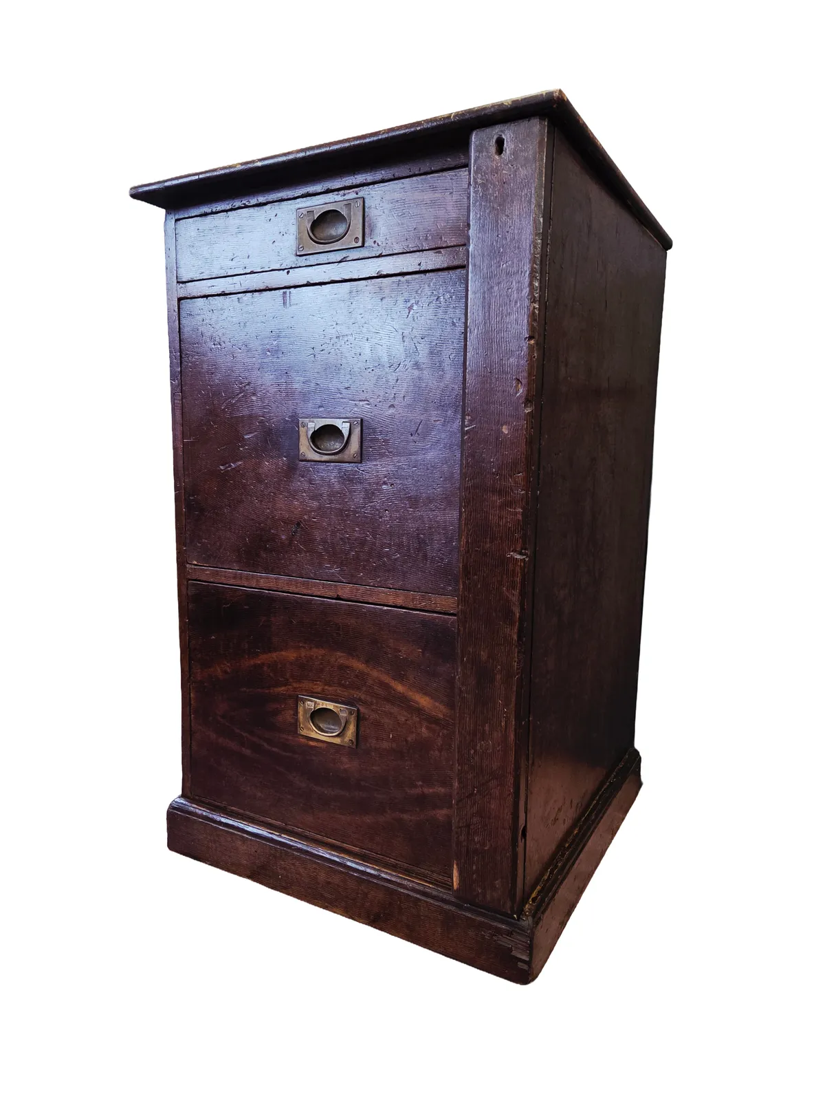 Early 20th Century Industrial Pine Drawers    3 Drawer Filing Cabinet photo for sale