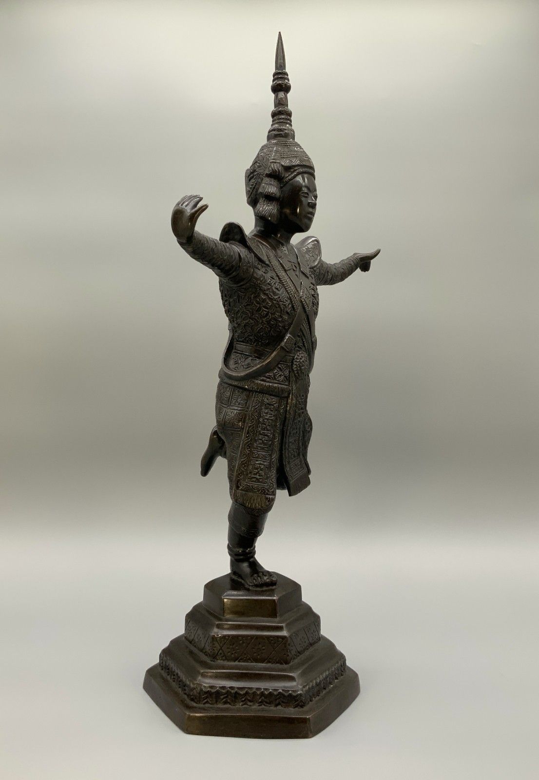 Large Bronze Sculpture Court Dancer Statue From The Applied Arts School Bien Hoa photo vintage