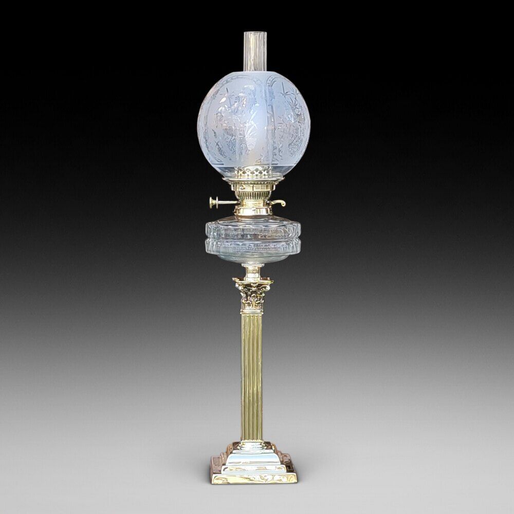 Victorian Brass Oil Lamp By Hinks Of Birmingham