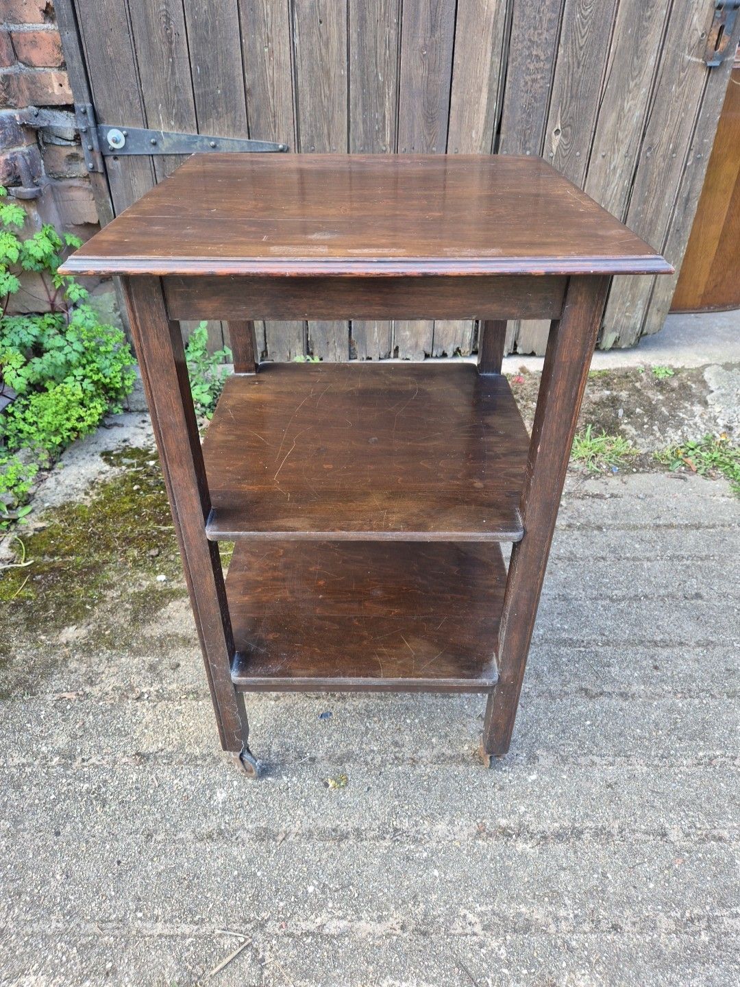 Vintage Oak 3 Tier Side Occasional Table / Trolley photo for sale