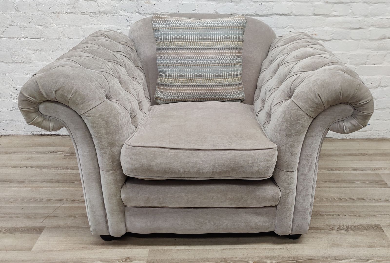 Dfs Country Living Loch Leven Armchair Light Grey Plush photo furniture
