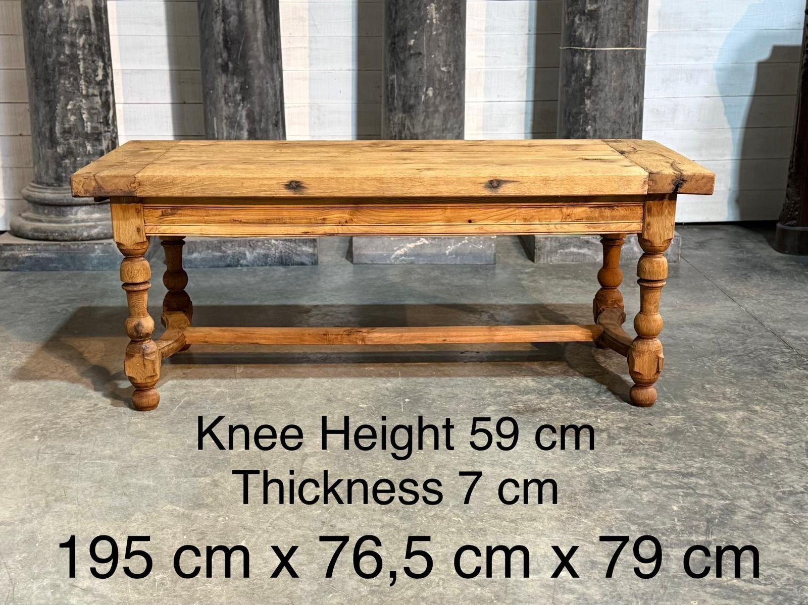 Characterful French Farmhouse Kitchen Dining Table photo furniture