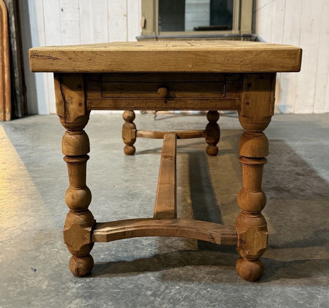 Characterful French Farmhouse Kitchen Dining Table photo vintage