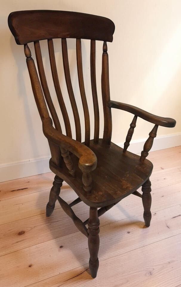 Antique High Back Grandfather Windsor Chair Sourced (From A Welsh Farmhouse) photo furniture