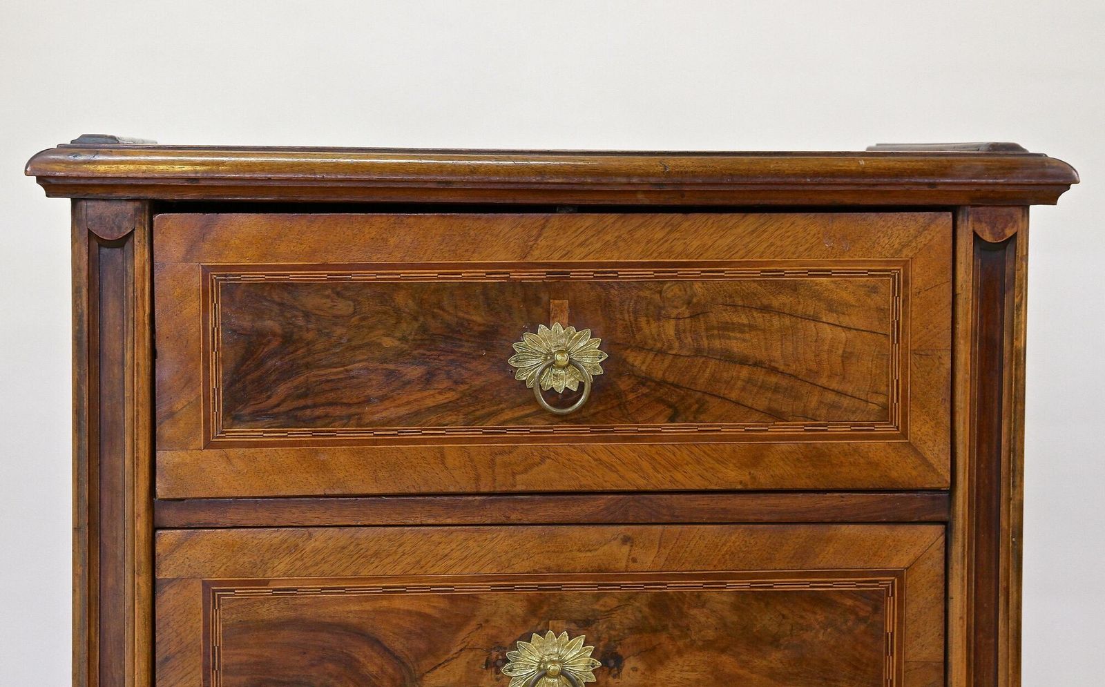 19th Century Biedermeier Chest Of Drawers With Micro Inlays, Walnut, At Ca. 1850 photo for sale