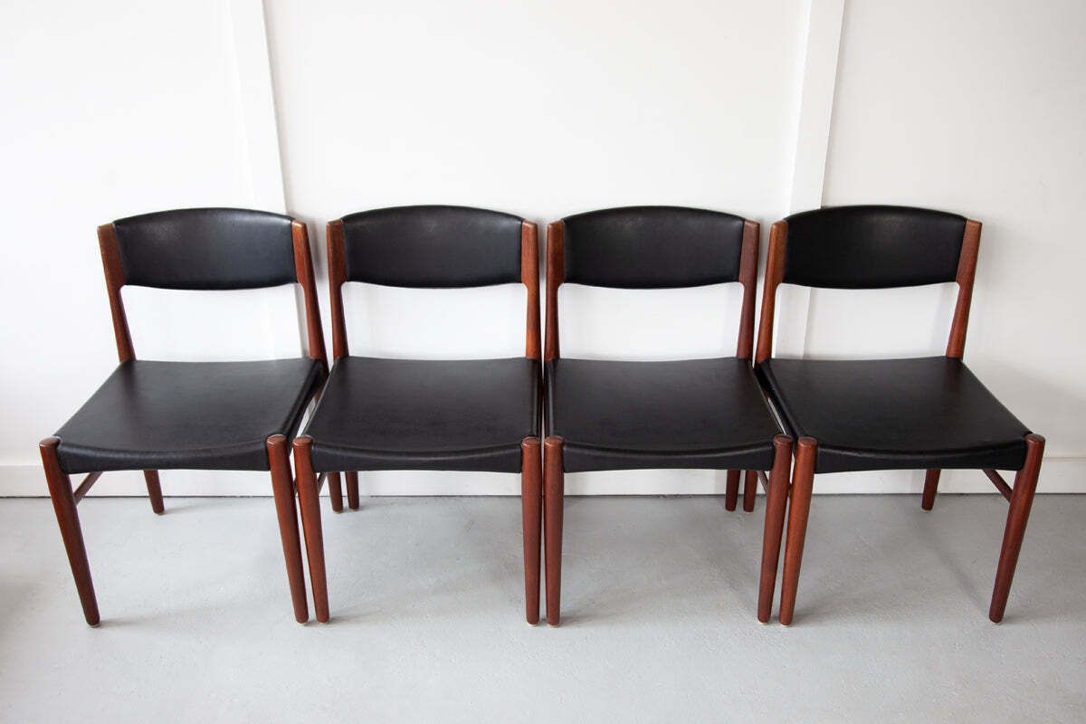 Set Of Four Grete Jalk Dining Chairs photo vintage