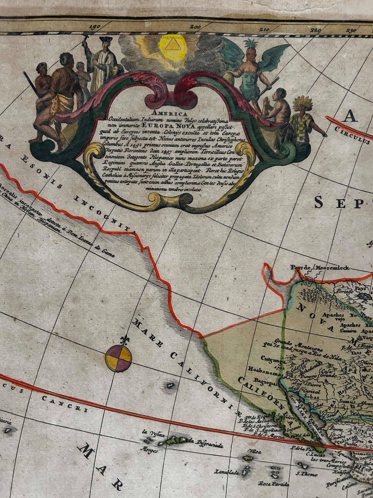 1716 Homann Map Of America   Hand Coloured photo for sale