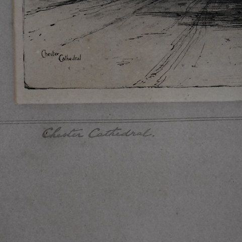 photo for sale Antique Featherstone Robson Canterbury Chester Worchester Catheral Etching Trio