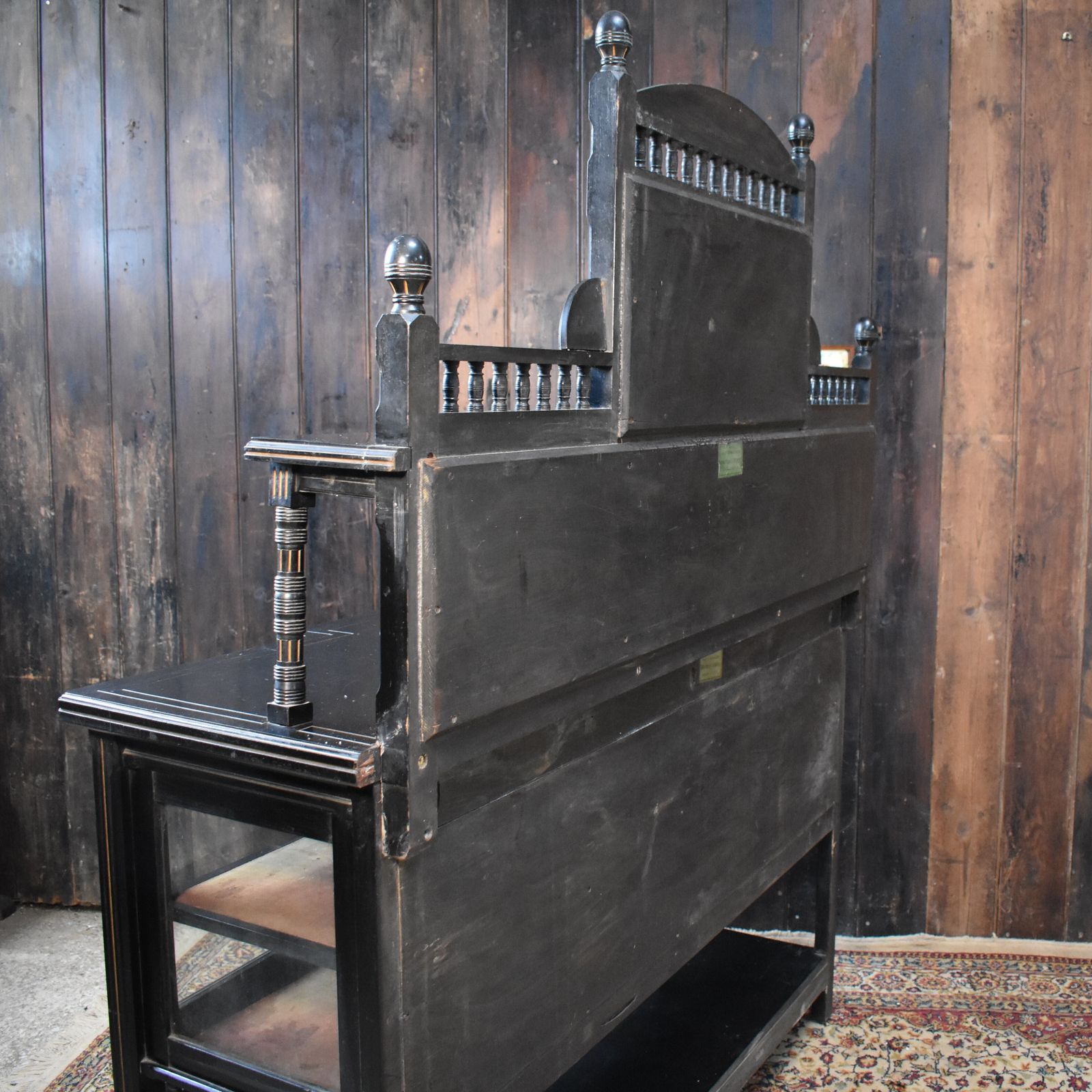Furniture Antique Woof & Whitaker Aesthetic Movement Ebonised Gilt Bird Sideboard Buffet photo