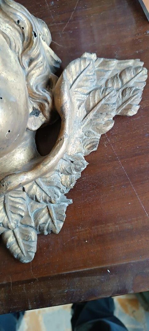Large Antique Cherub Head, 17th Century Italian Baroque Style photo 590.0