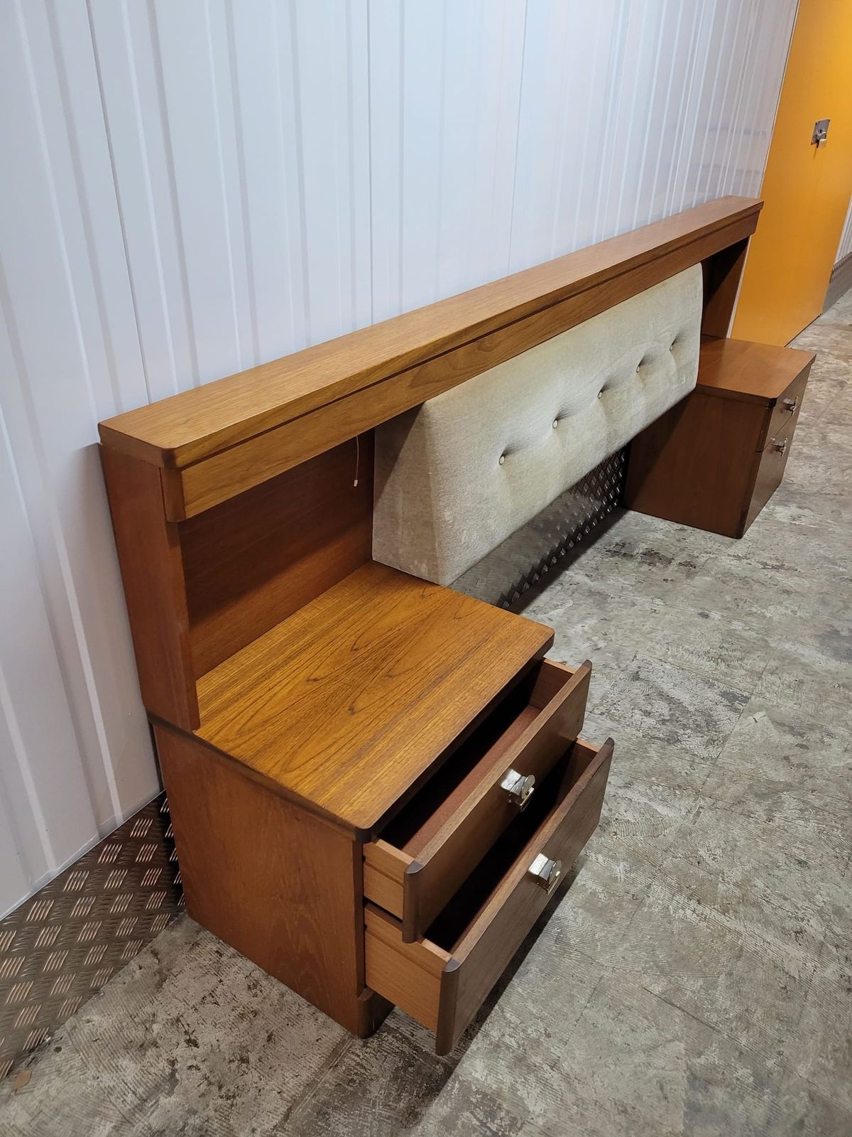 Stag Cantata Illuminated Headboard With Integrated Drawer Cabinets