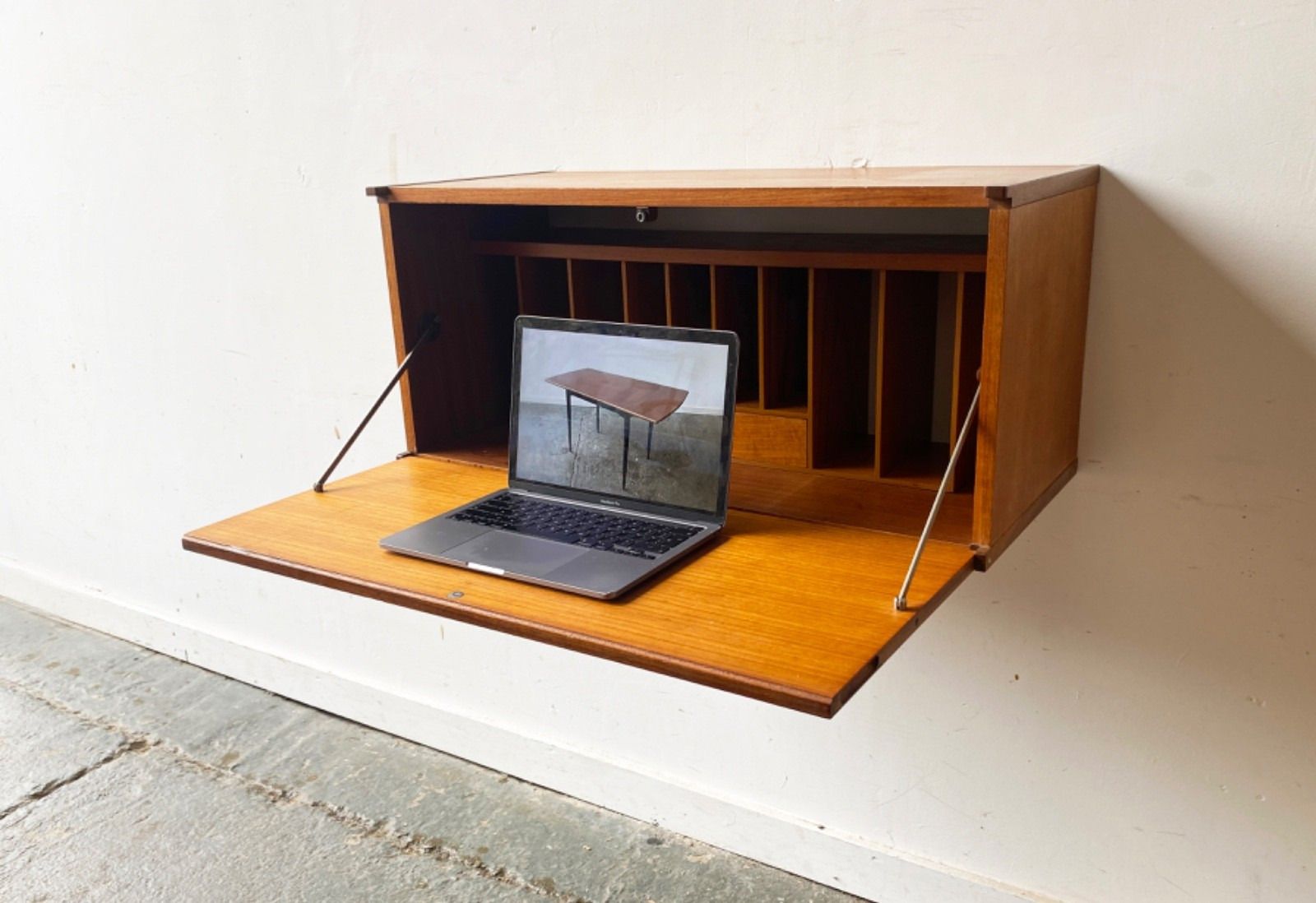 Mid Century Modern Wall Mounted Desk Unit By Beaver & Tapley photo furniture