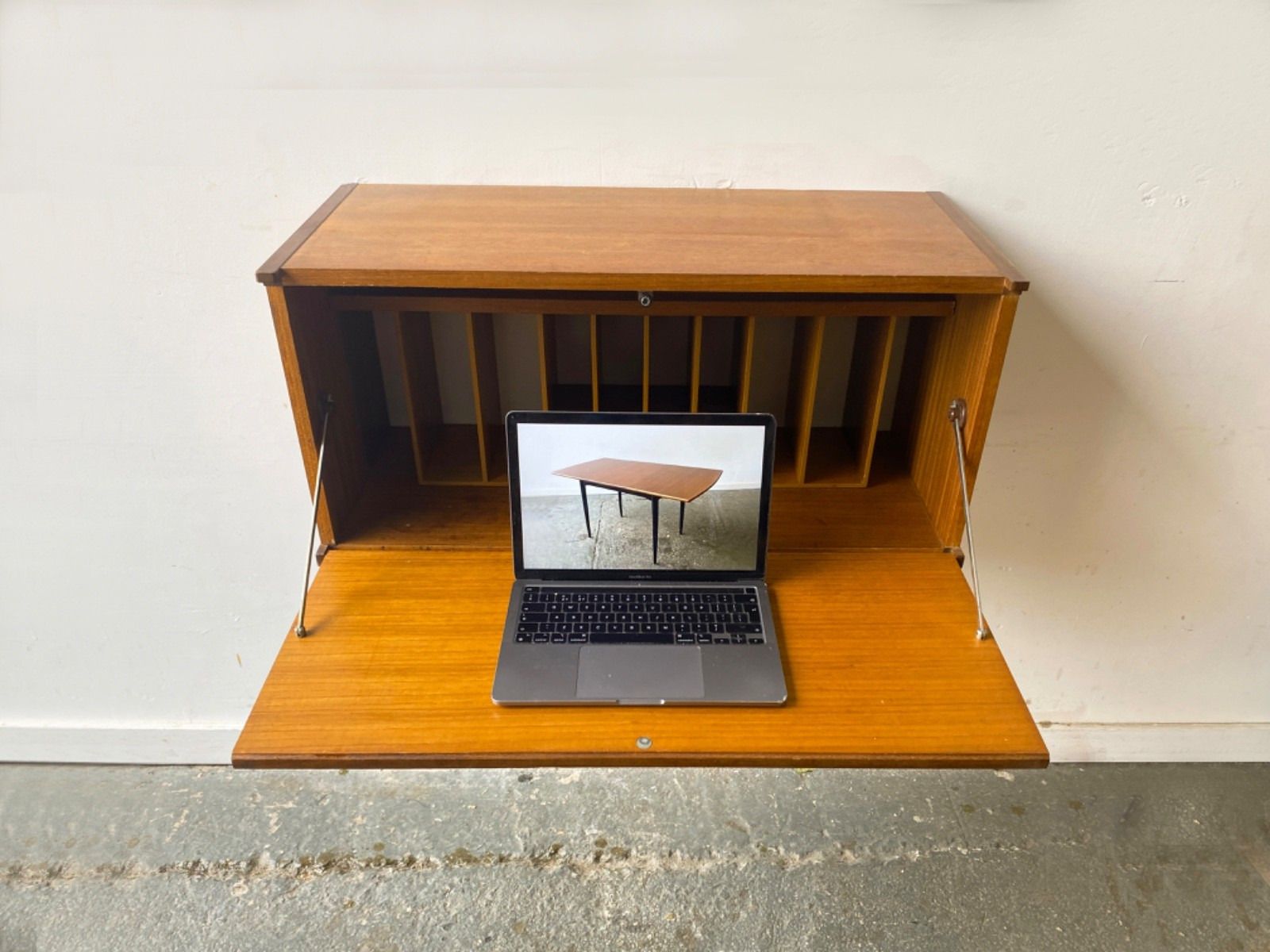 Mid Century Modern Wall Mounted Desk Unit By Beaver & Tapley photo Furniture