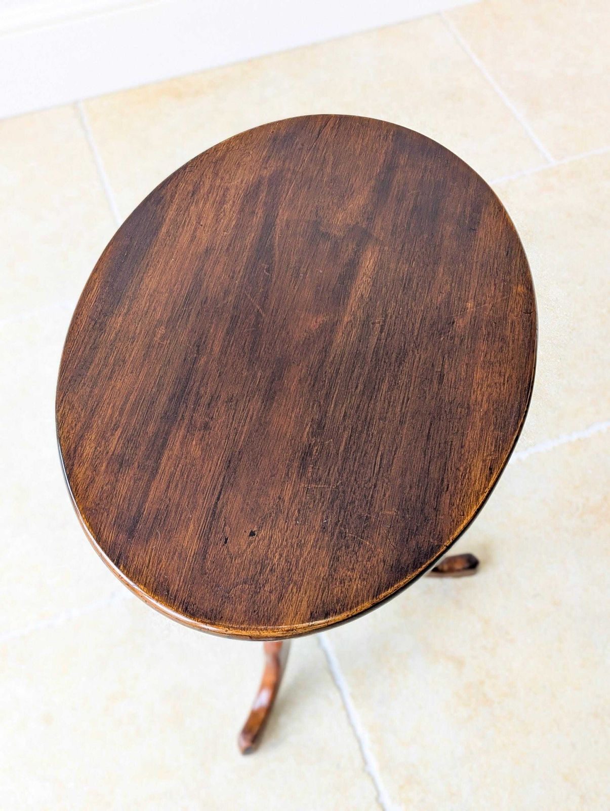 photo for sale Antique Georgian Mahogany Oval Tilt Top Tripod Wine Table C.1820