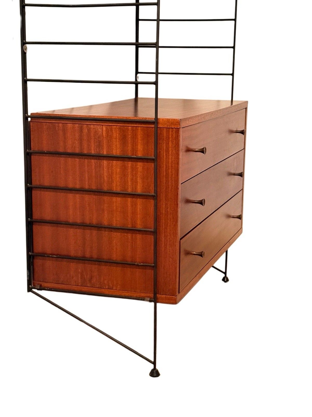 Brianco Teak And Metal Ladder Shelving Wall Unit photo 880.0
