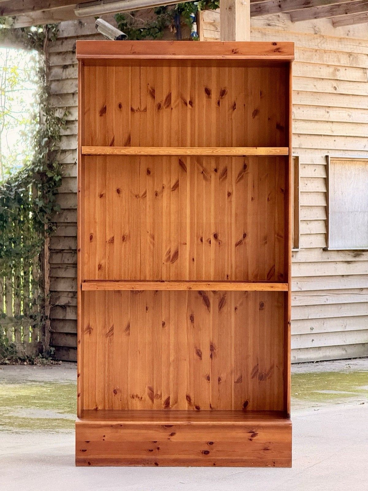 Extra Large Rustic Traditional Shelving Unit Solid Pine Open Bookcase photo furniture