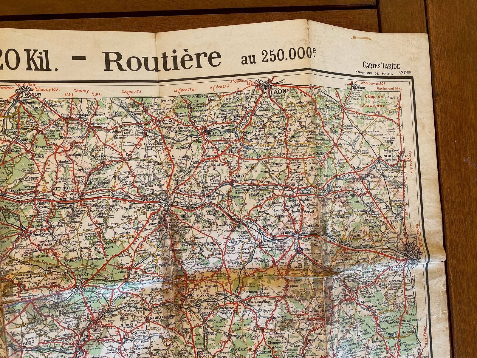 photo furniture Vintage Paris Road Map: French Street Map