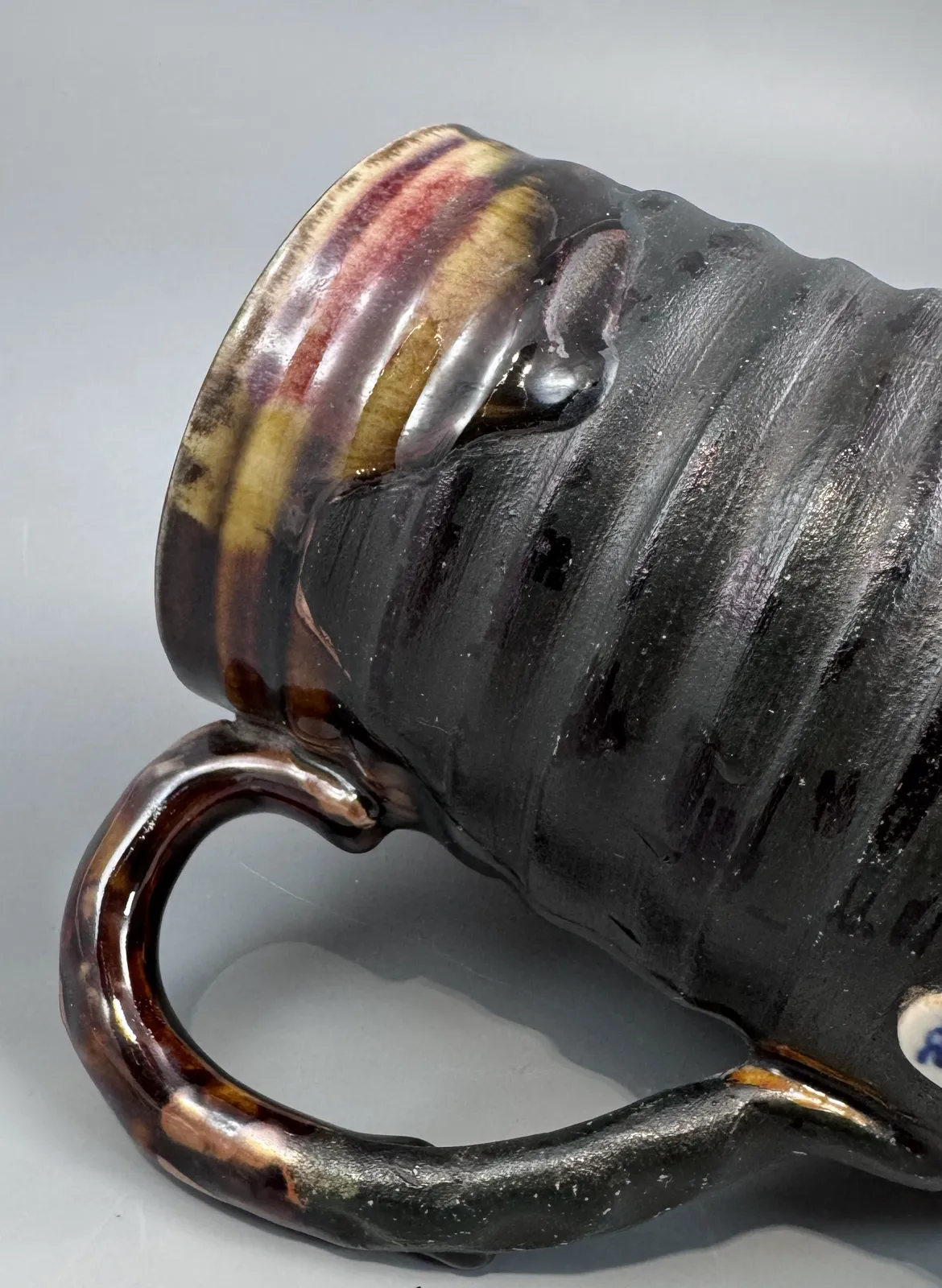Large Sumida Gawa Mug With Applied Sennin Figure, Signed Ryōsai — Inoue Ryōsai Workshop, Meiji / Taishō Period photo buy