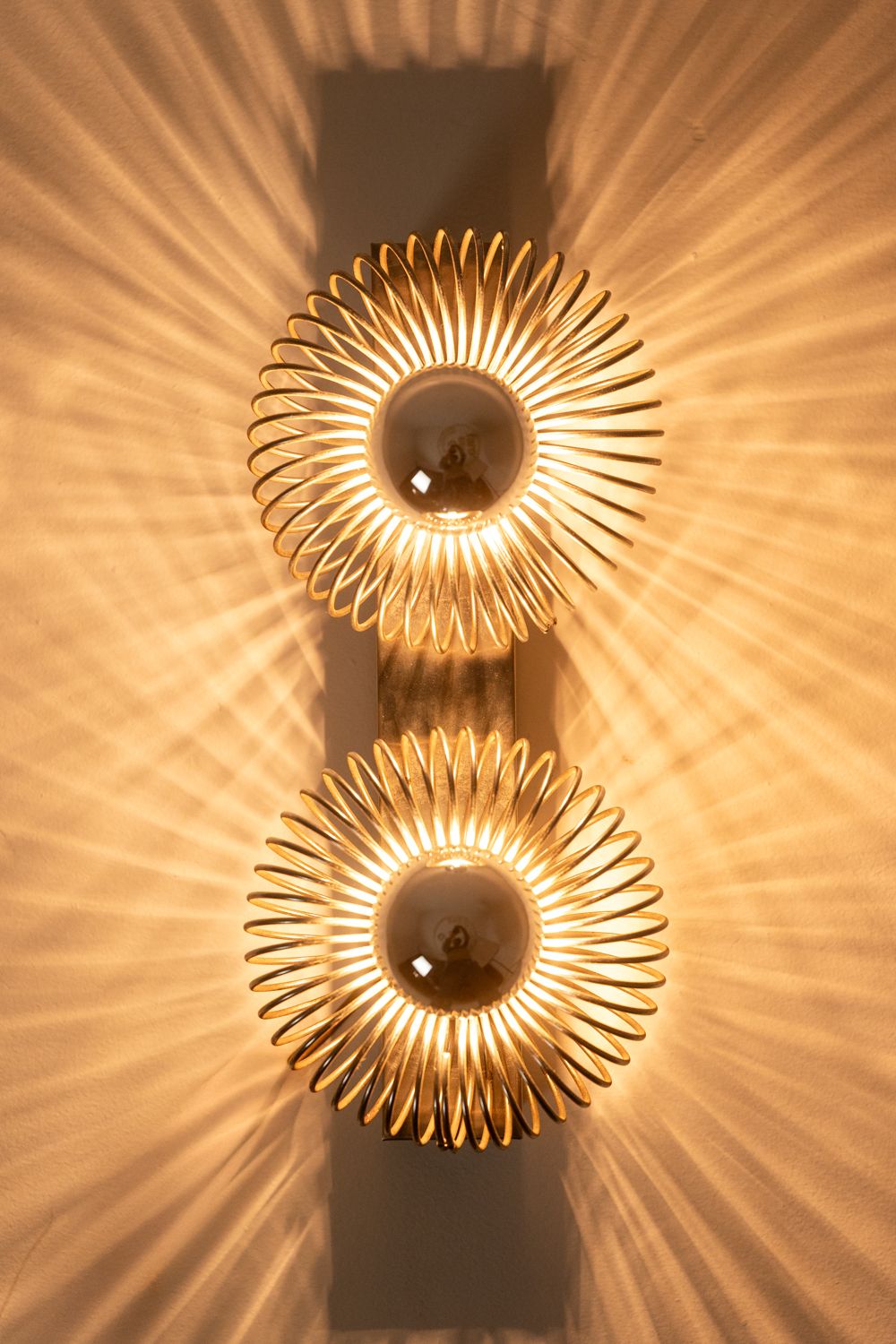Andrea Lazzari. Pair Of Brushed Metal Wall Lights. 1970s photo 700.0