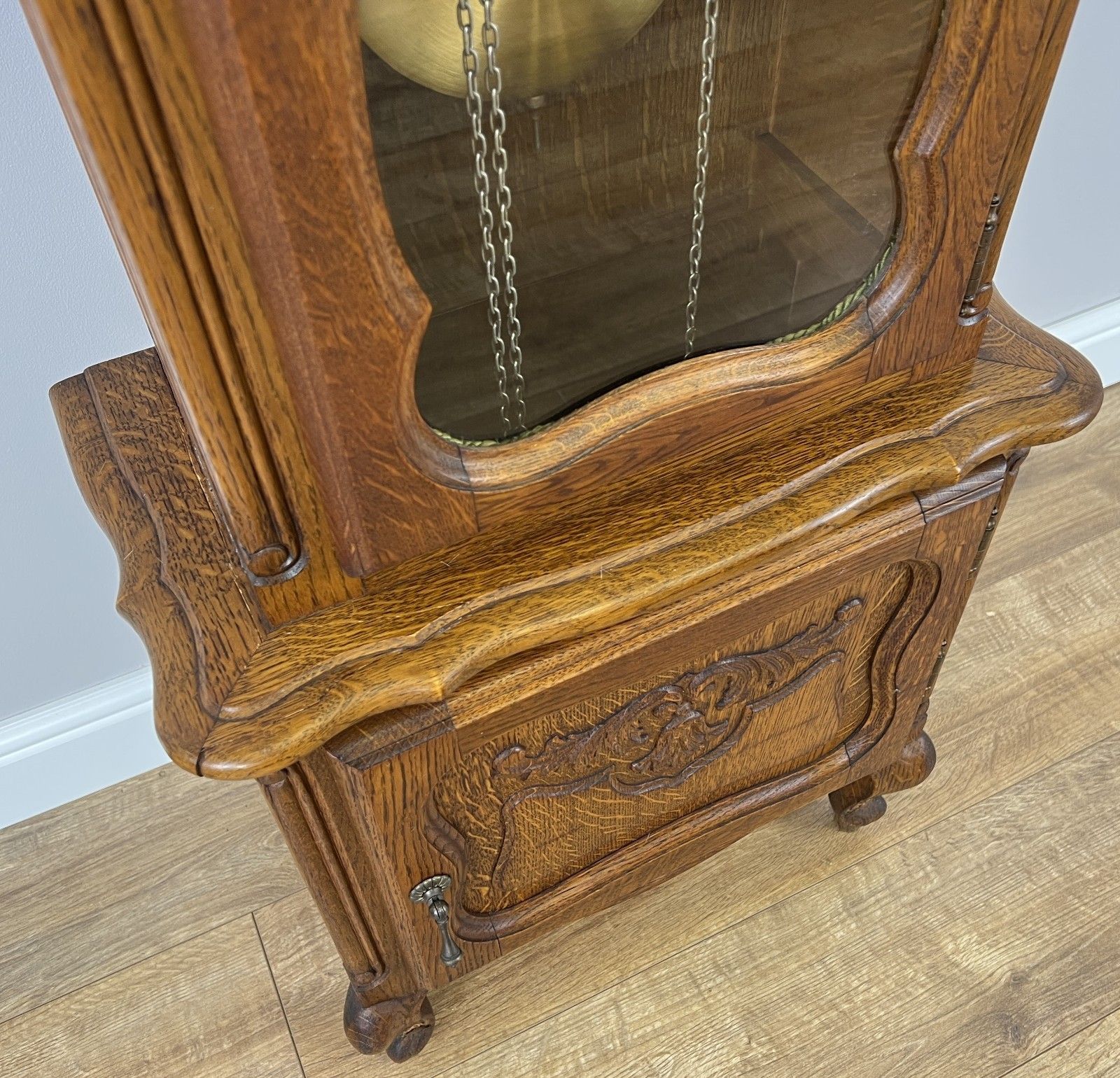 photo furniture Grandfather Clock Vintage French Louis Style Oak Decorative Clock Lot 4983
