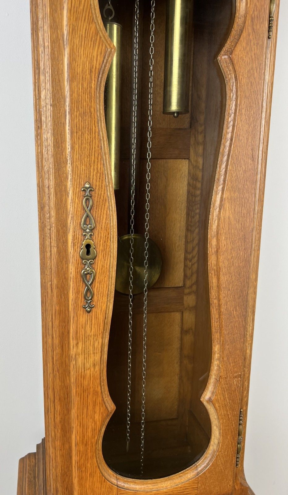 Grandfather Clock Vintage French Louis Style Oak Decorative Clock Lot 4984 photo vinterior