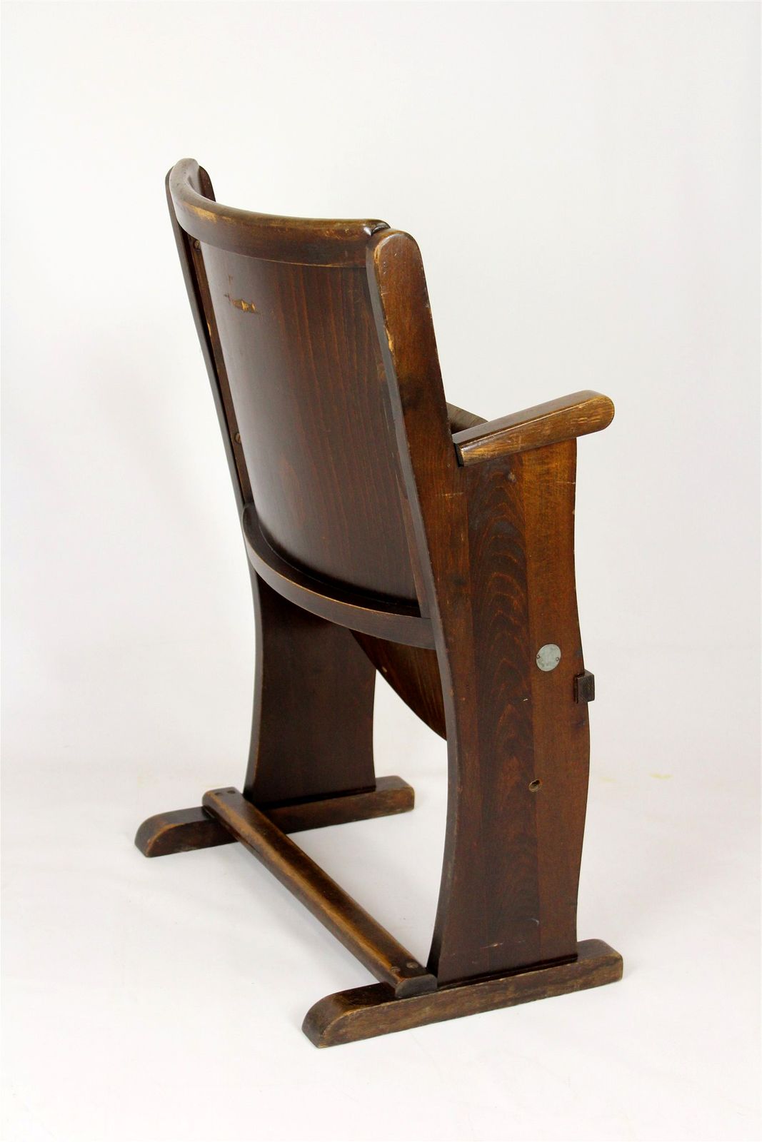 photo for sale Vintage Cinema Chair Ton (Thonet), 1940s Czech, Wooden Theatre Seat
