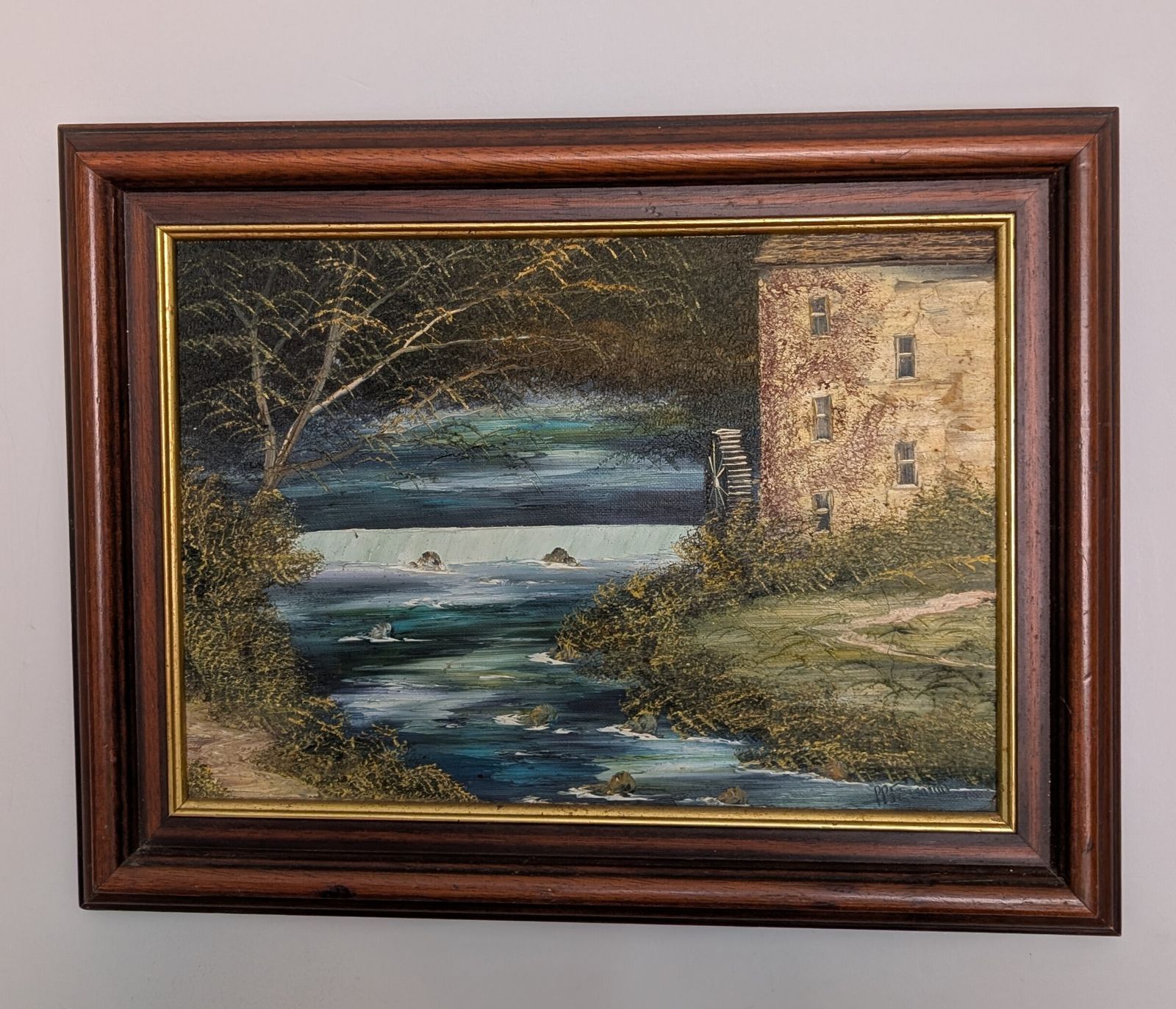 P R Freeman Rigg Mill Whitby Vintage Framed Oil Painting 1991