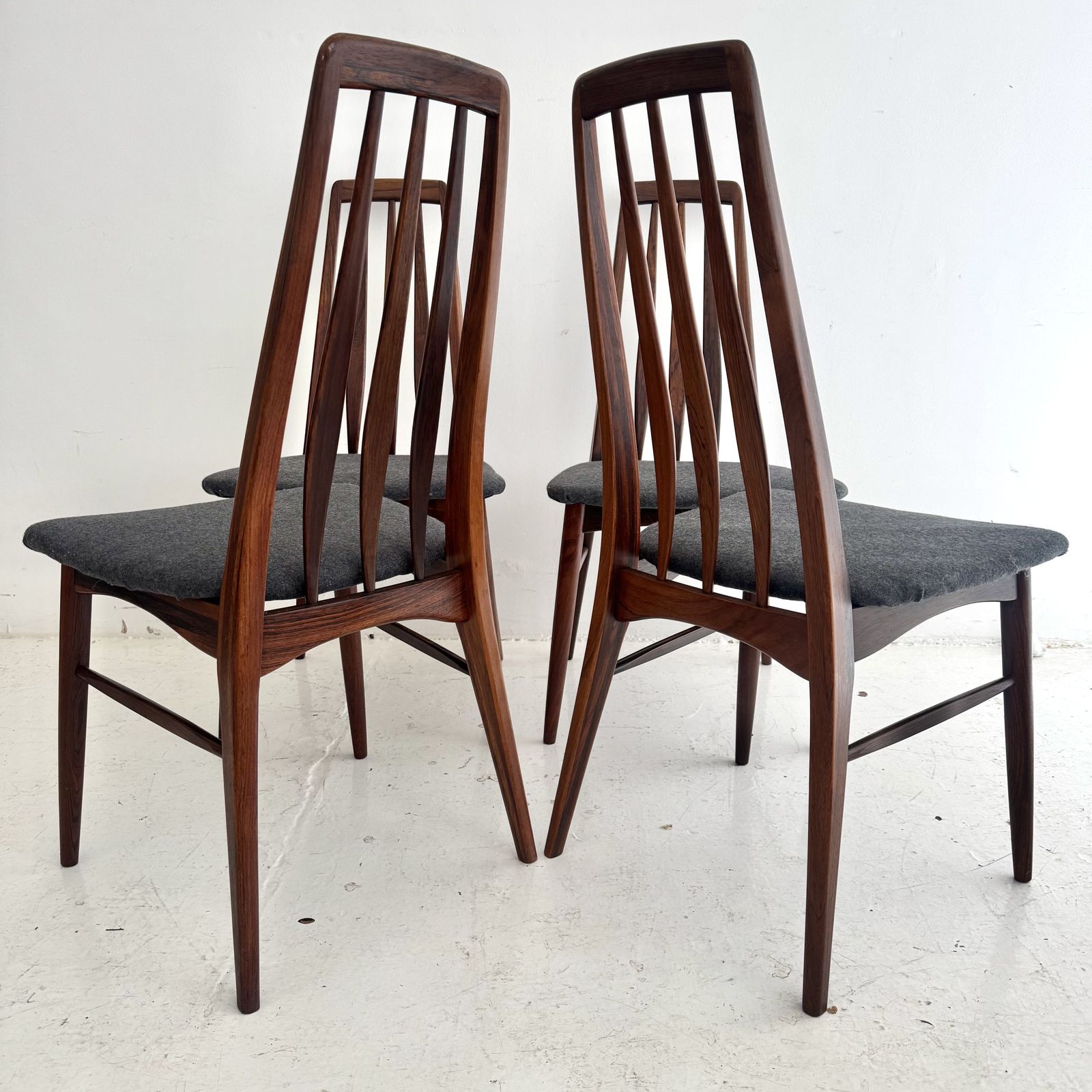 4 Amazing Retro Danish Rosewood Koefoeds Hornslet Eva Dining Chairs photo vinterior