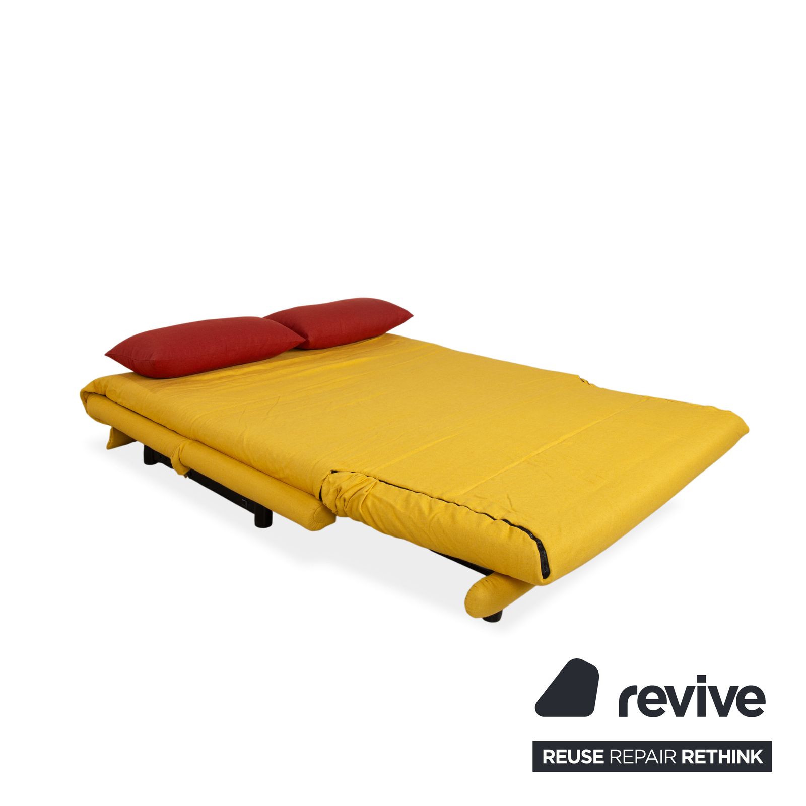 Ligne Roset Multy Fabric Three Seater Yellow Orange Manual Function Sofa Reupholstery photo 2123.0
