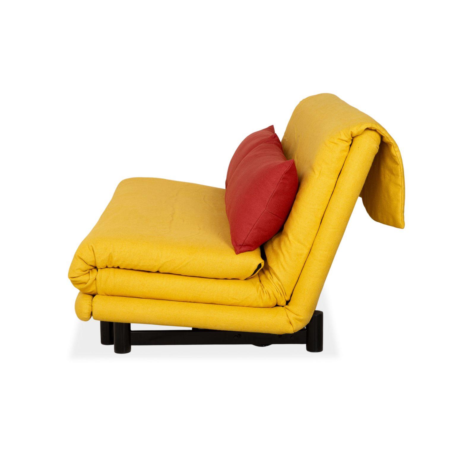 Furniture Ligne Roset Multy Fabric Three Seater Yellow Orange Manual Function Sofa Reupholstery photo