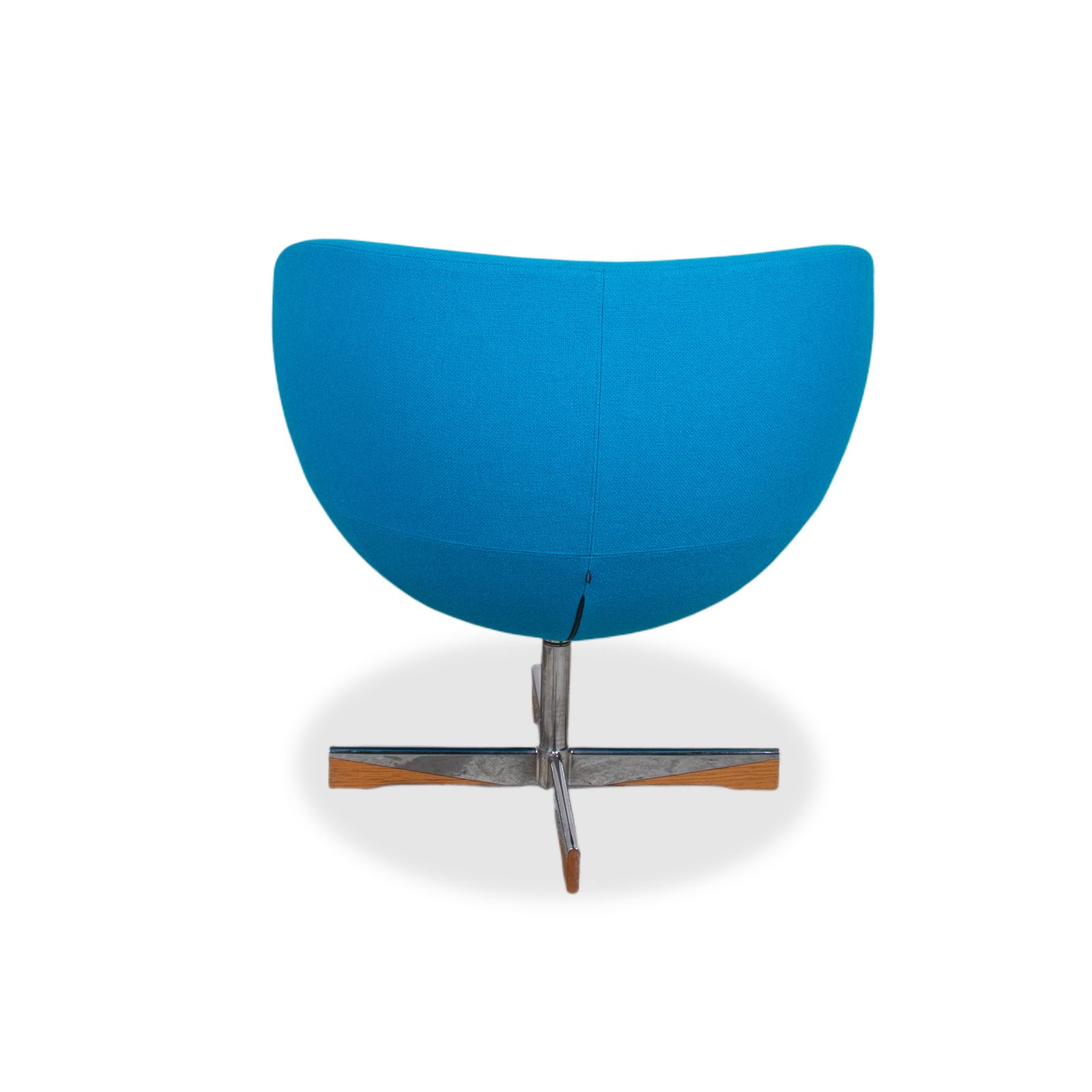 Fauteuil pivotant Varier Planet en tissu bleu clair turquoise photo vintage