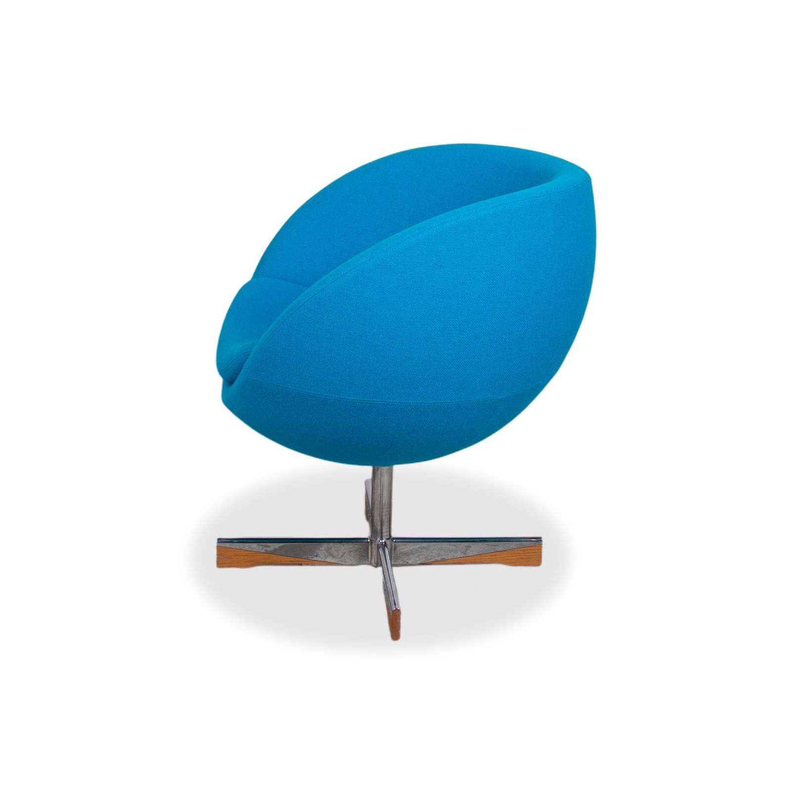 photo furniture Fauteuil pivotant Varier Planet en tissu bleu clair turquoise