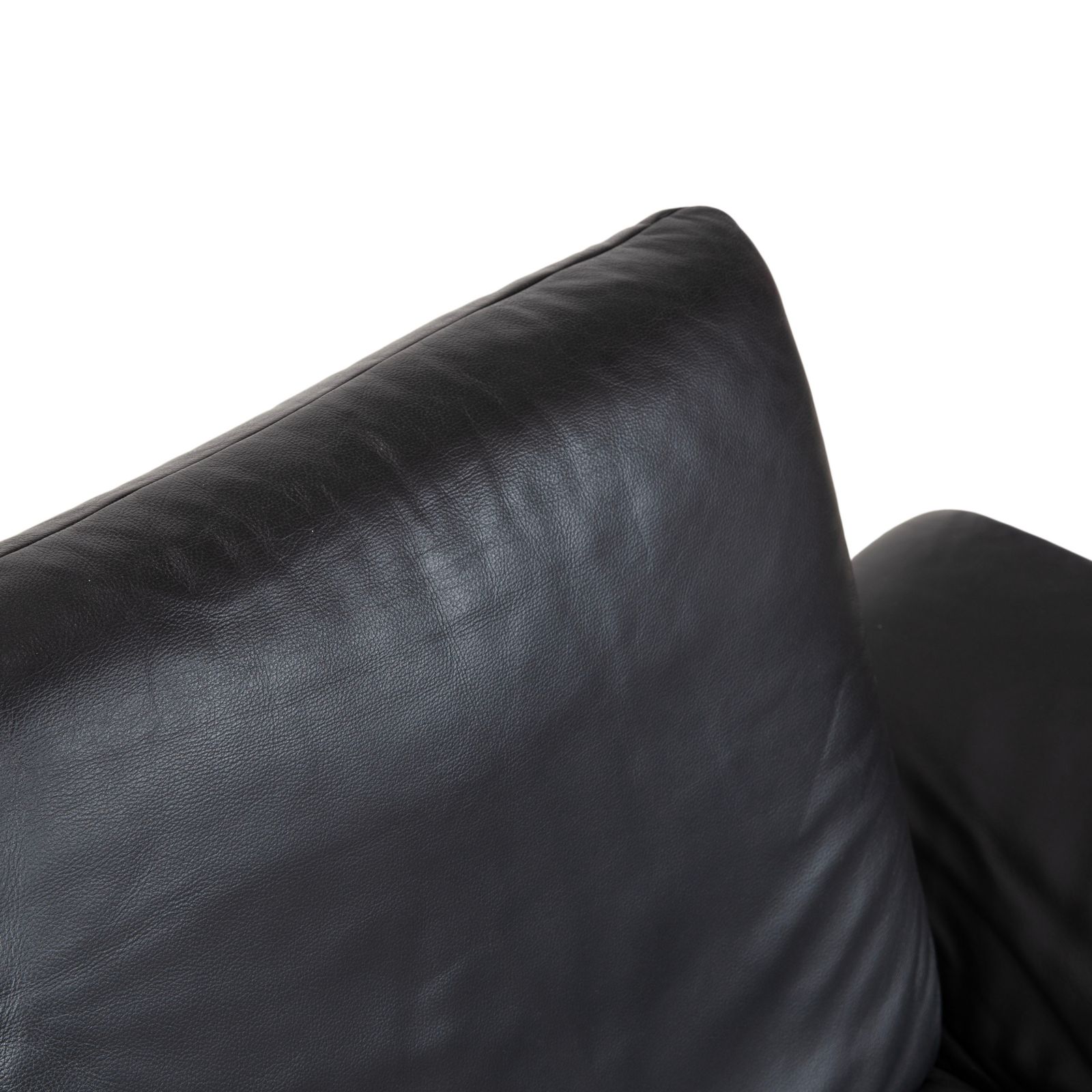 photo furniture Canapé Koinor Rossini en cuir noir, fonction manuelle