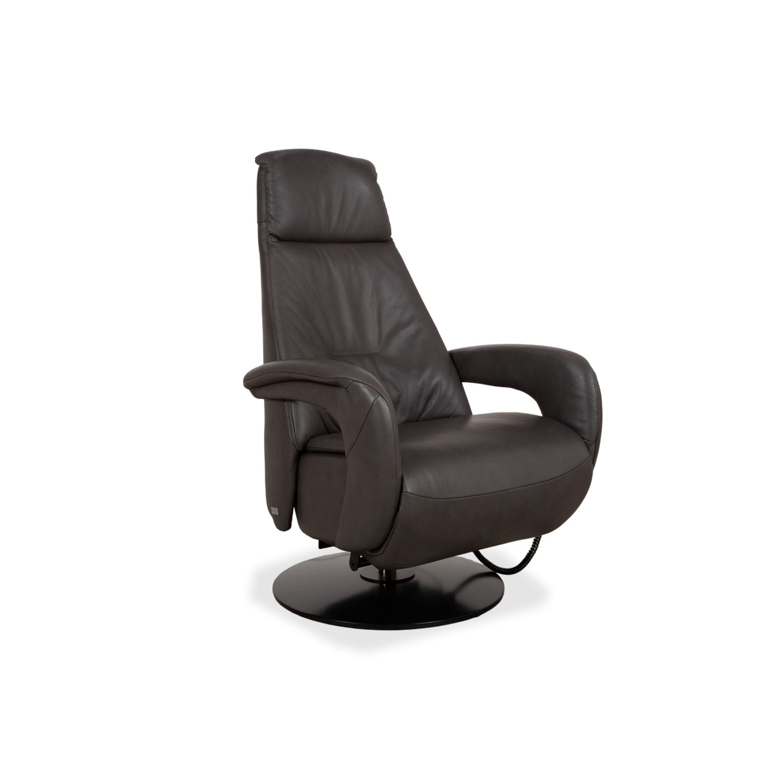 Fauteuil Mondo Minako en cuir, gris anthracite, fonction électrique