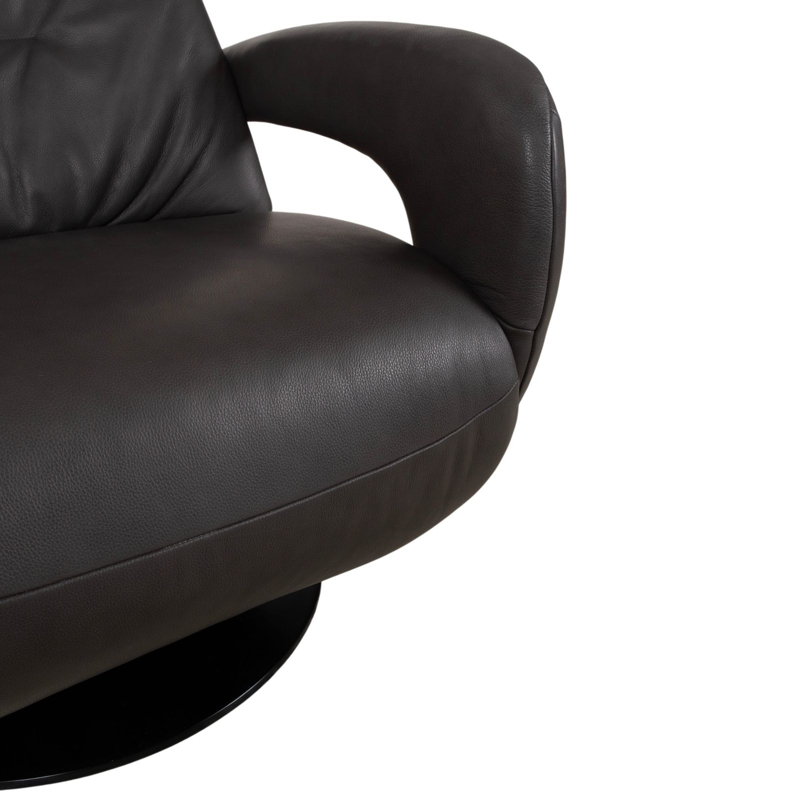 Fauteuil Mondo Minako en cuir, gris anthracite, fonction électrique photo vintage