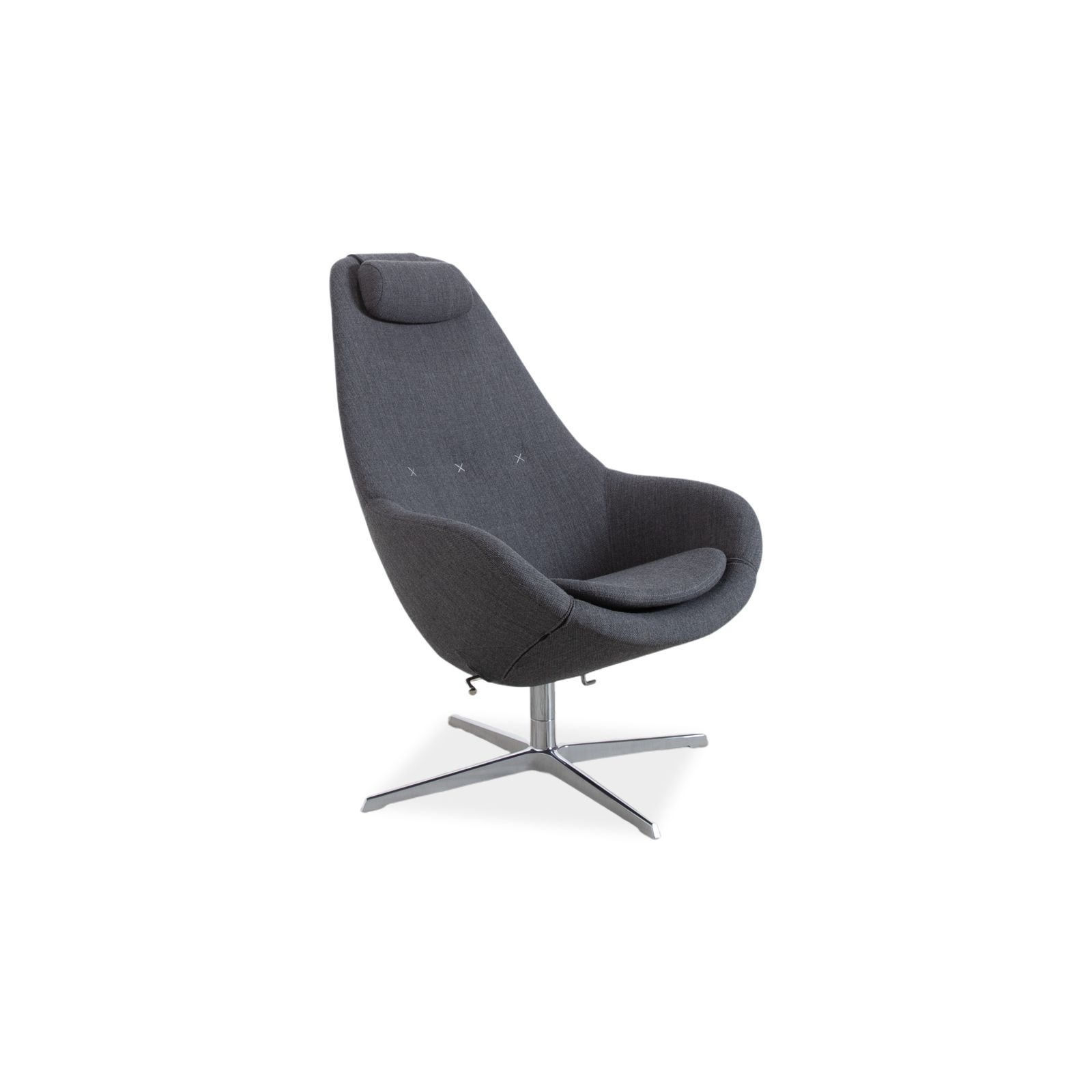 Ensemble de fauteuils Varier Cocoon en tissu, par Thomas Pedersen, gris chromé photo 3241.0