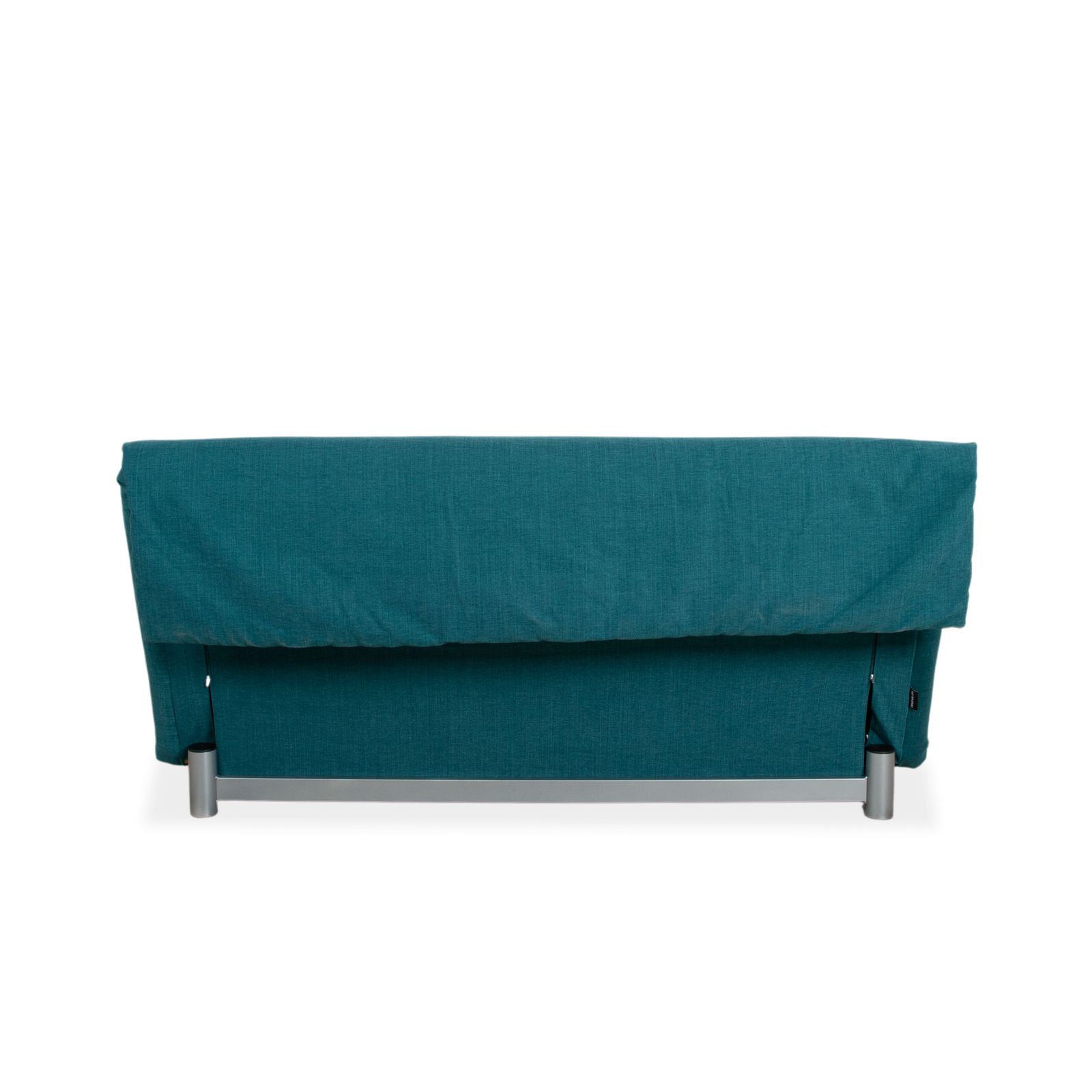 photo furniture Canapé 3 places Ligne Roset Multy en tissu bleu turquoise, fonction convertible manuelle, retapissé
