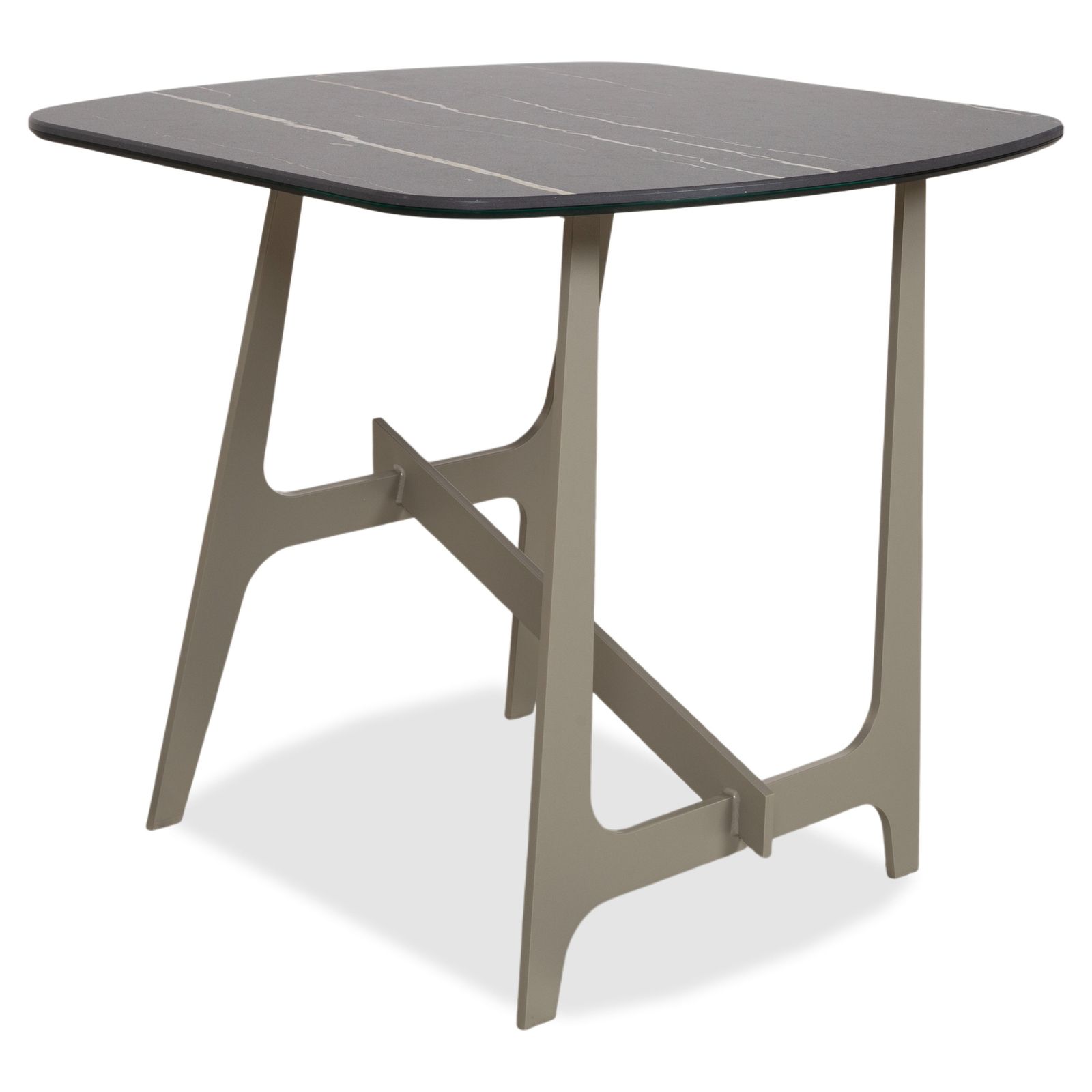 Table basse Bonaldo Slot en pierre noire grainée, par Giuseppe Viganò